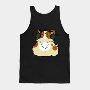 Round Boi Kitty with Headphones Tank Top